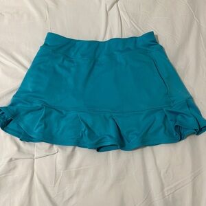 Grand Slam Teal Ruffle Hem Athletic Skort